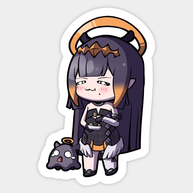 Chibi Ninomae Ina'nis - Hololive Sticker by MangaXai